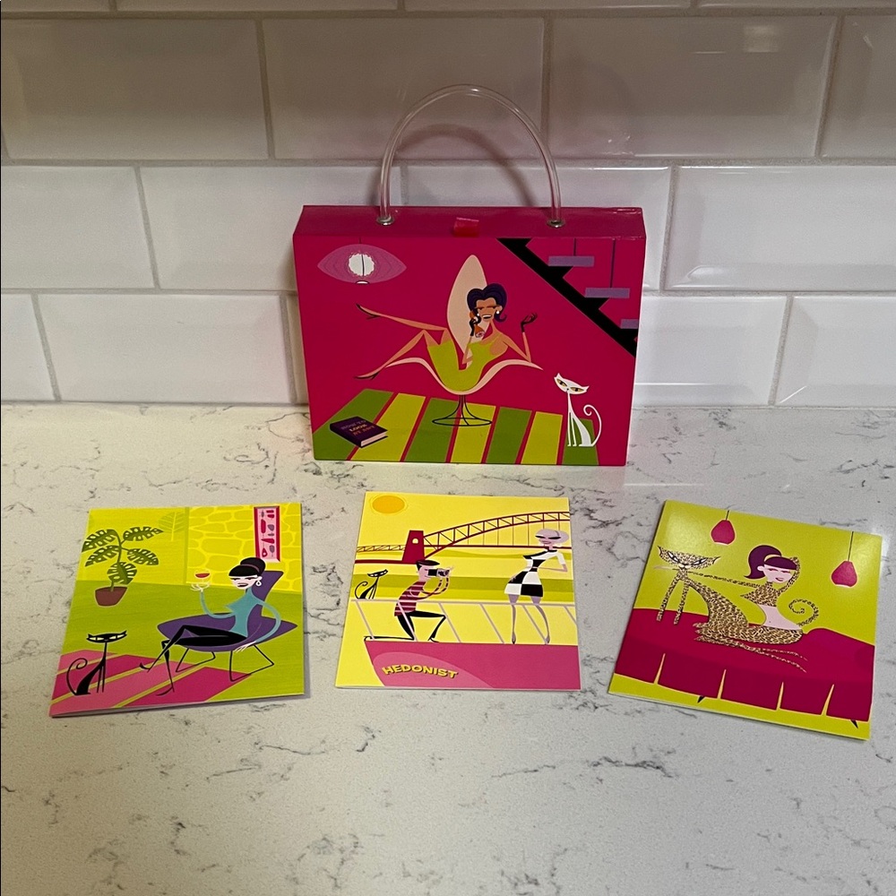 Shag Girls Suitcase Boxed Blank Cards